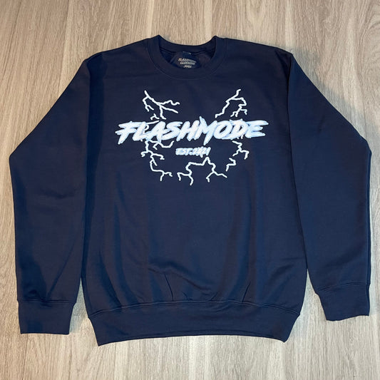 Icey Lightning Crewneck Navy